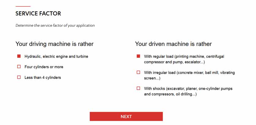 SEDIs chain selector - Service factor