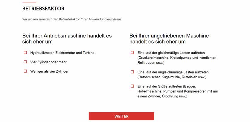 SEDIS Der kettenauswahlassistent - Betriebsfaktor