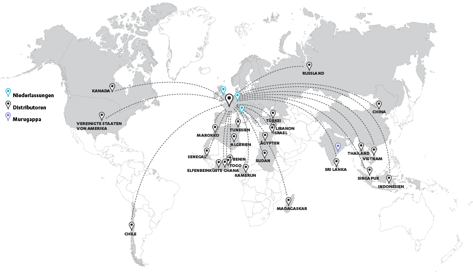 SEDIS globale Präsenz